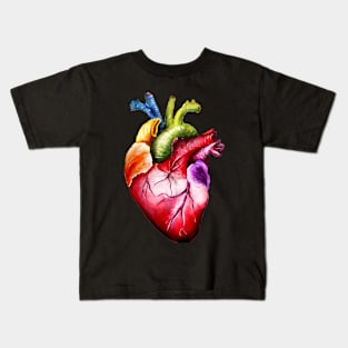 Rainbow Heart Kids T-Shirt